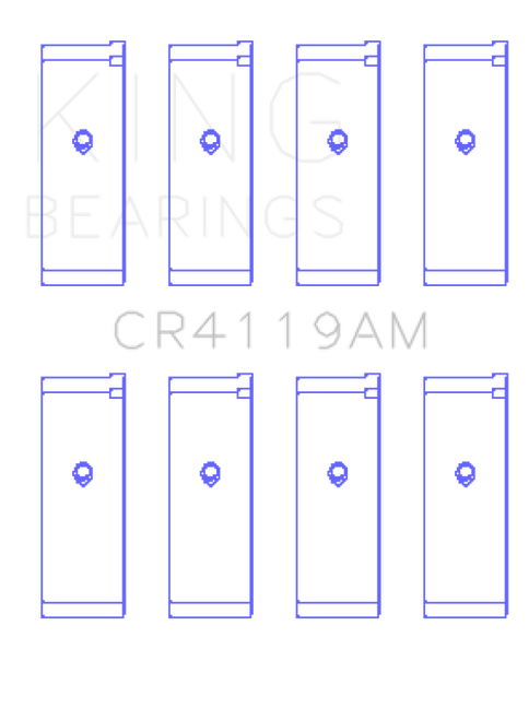 King Engine Bearings Mitsubishi 4G93/Sohc (Size +0.25mm) Connecting Rod Bearing Set - CR4119AM0.25 Photo - Primary
