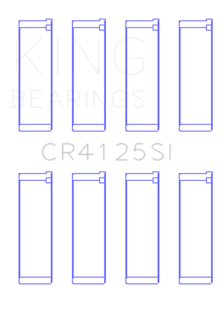King Subaru EJ15/EJ16/EJ18/EJ20/EJ22/EJ25 (Size 0.5mm) Silicone Bi-Metal Alum Rod Bearing Set - CR4125SI0.5 Photo - Primary
