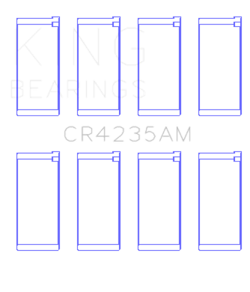 King Engine Bearings Hyundai Lantra 1600 (Size +0.50mm) Connecting Rod Bearing Set - CR4235AM0.5 Photo - Primary
