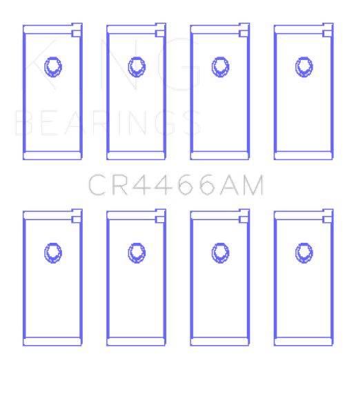 King Engine Bearings Mitsubishi 4D55T/4D56T/4G52 (Size +0.25mm) Connecting Rod Bearing Set - CR4466AM0.25 Photo - Primary