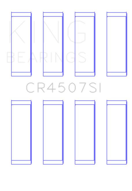 King Mazda MZR 2.3L 16V / Ford Duratec 2.3L 16V (Size .25) Connecting Rod Bearing Set (Set of 8) - CR4507SI0.25 Photo - Primary