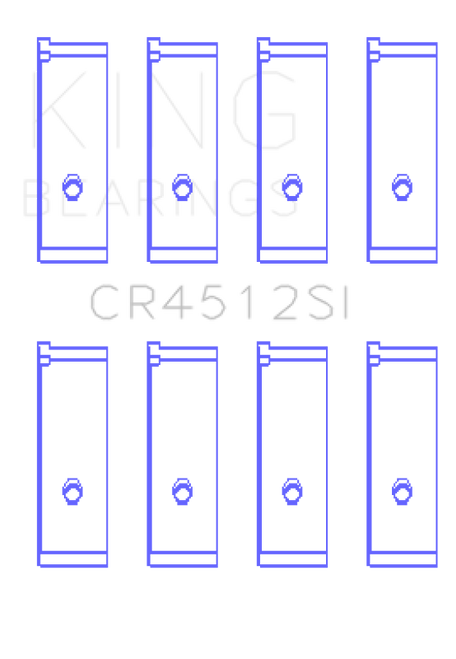 King Engine Bearings Honda D17A1/2 1.7L 16V (Size +0.25mm) Connecting Rod Bearing Set - CR4512SI0.25 Photo - Primary