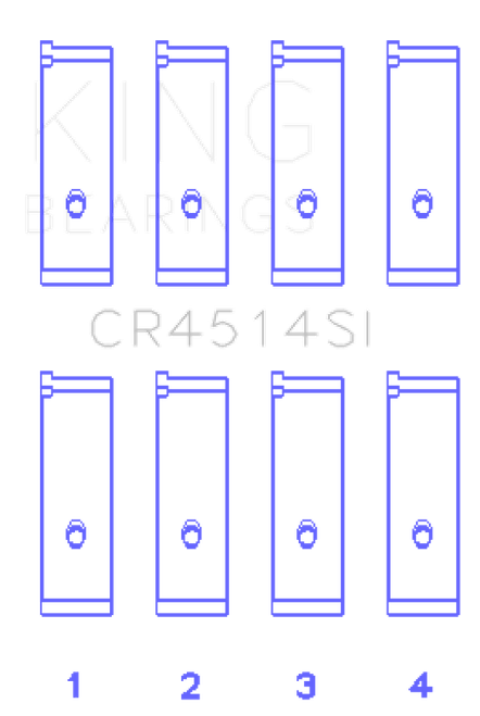 King Engine Bearings Toyota 1Azfe/2Azfe (Size +1.0mm) Connecting Rod Bearing Set - CR4514SI1.0 Photo - Primary