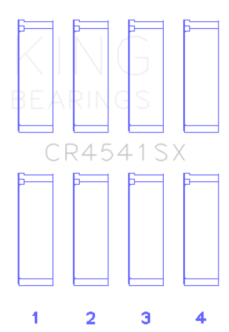 King Engine Bearings Honda F23A/F23Z/K20A3/16V (Size +0.25mm) Connecting Rod Bearing Set - CR4541SX0.25 Photo - Primary