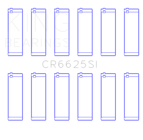 King Engine Bearings Chevrolet 262 (Size +0.75mm) Connecting Rod Bearing Set - CR6625SI0.75 Photo - Primary