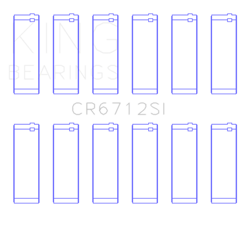 King Engine Bearings Ford V6 Triton/Ohv (Size +0.75mm) Connecting Rod Bearing Set - CR6712SI0.75 Photo - Primary