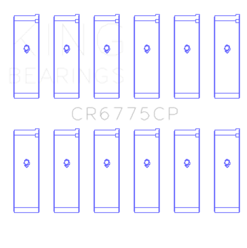 King Engine Bearings Nissan Vq35DE (Size +0.75mm) Connecting Rod Bearing Set - CR6775CP0.75 Photo - Primary
