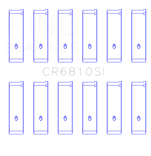 King Engine Bearings Chrysler 215 (Size +0.50mm) Connecting Rod Bearing Set - CR6810SI0.5 Photo - Primary