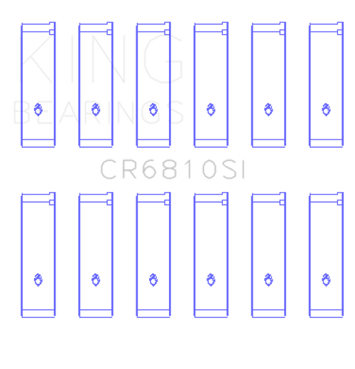 King Engine Bearings Chrysler 215 (Size +0.75mm) Connecting Rod Bearing Set - CR6810SI0.75 Photo - Primary