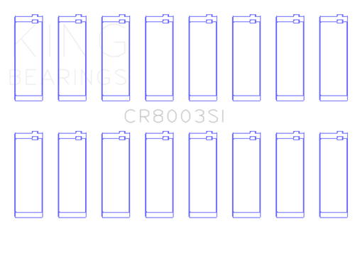 King Engine Bearings GMC 281 (Size +0.75mm) Connecting Rod Bearing Set - CR8003SI0.75 Photo - Primary