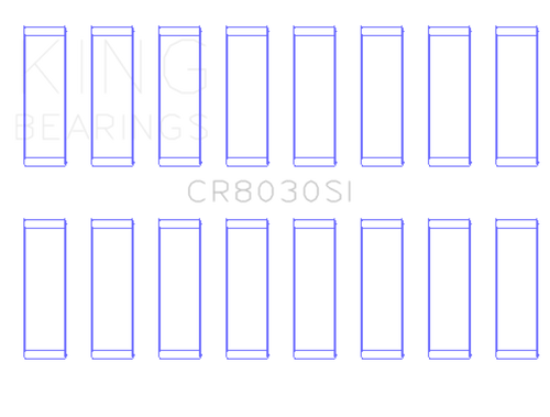 King Engine Bearings Chrysler Jeep V8 287 4.7L (Size +0.75mm) Connecting Rod Bearing Set - CR8030SI0.75 Photo - Primary