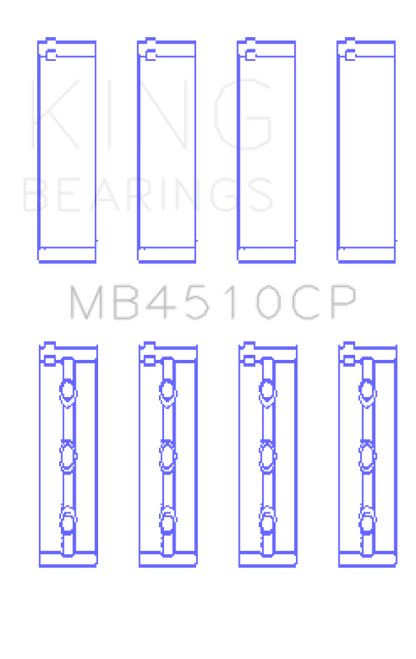 King Engine Bearings Nissan Vq40DE (Size +0.50mm) Main Bearing Set - MB4510CP0.5 Photo - Primary