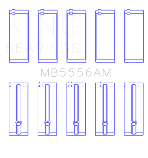 King Engine Bearings Suzuki G-13 (Size +0.25mm) Main Bearing Set - MB5556AM0.25 Photo - Primary