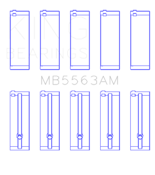 King Engine Bearings Toyota 3Y (Size +0.75mm) Main Bearing Set - MB5563AM0.75 Photo - Primary