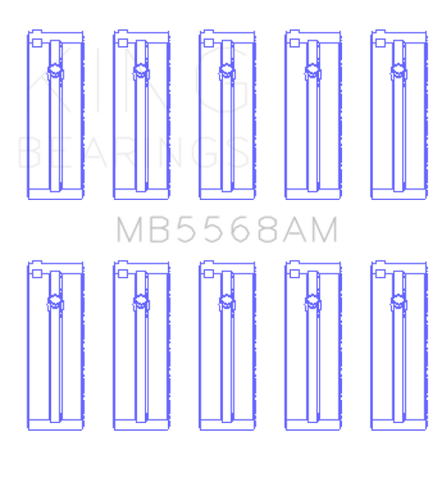 King Engine Bearings Honda D16A/Y/Z H22A4 F23A (Size +0.75mm) Main Bearing Set - MB5568AM0.75 Photo - Primary