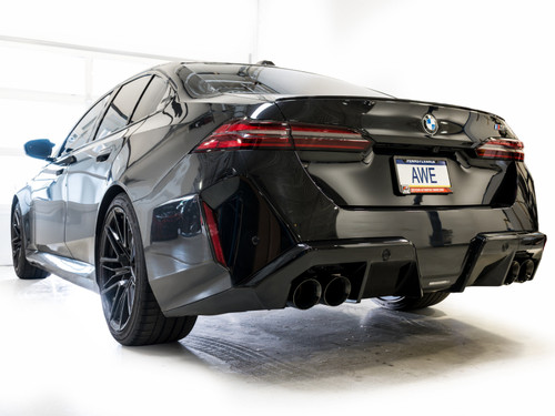AWE Tuning BMW G90/G99 M5 Touring Edition Cat-Back Exhaust - Diamond Black Tips - 3015-43790 Photo - Mounted