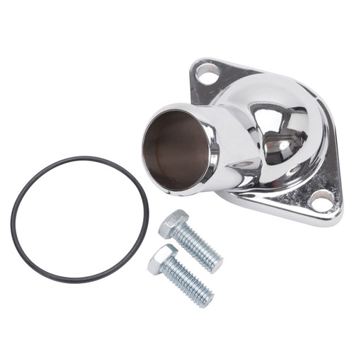 Edelbrock Chevy 4.3L V6/Chevy V8 15 Deg. Chrome Waterneck - 4809 Photo - Primary