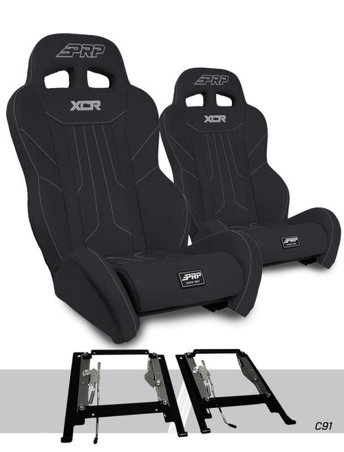 PRP Seats Can-Am Maverick X3/R XCR Suspension Seats Mount & Slider Kit (Pair) - Black - A8001-PORXP-C91-201 Photo - Primary