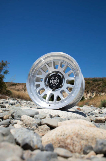ICON Anza 17x8.5 / 6x5.5 / 25mm / 5.75in BS Silver Machined Wheel - 8217859057SM User 1