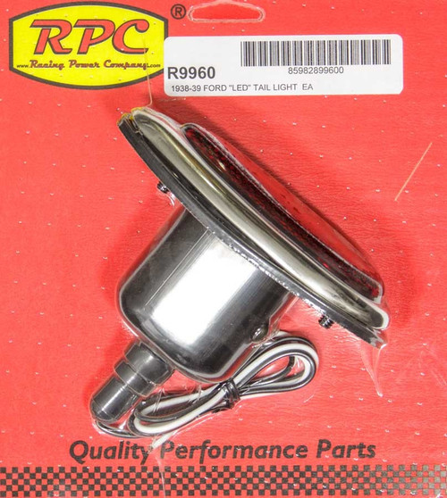 38-39 Ford LED Taillight w/Plain Red Lens