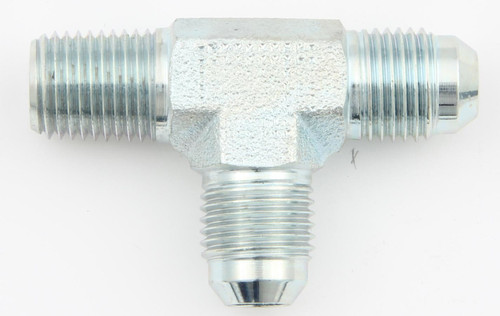 Male Run Tee Steel #6 To 1/4 Npt