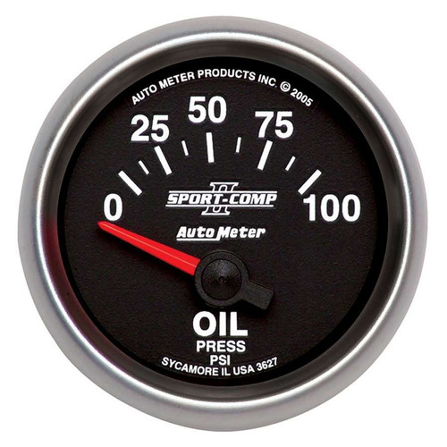 Autometer Sport-Comp II 52mm 0-100 PSI Short Sweep Electronic Oil Pressure Gauge - 3627