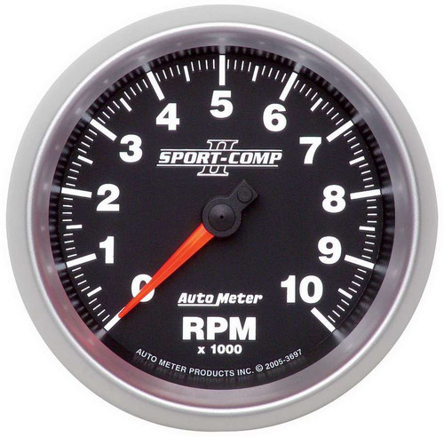 Autometer Sport-Comp II 3-3/8in 10K RPM In Dash Tachometer - 3697