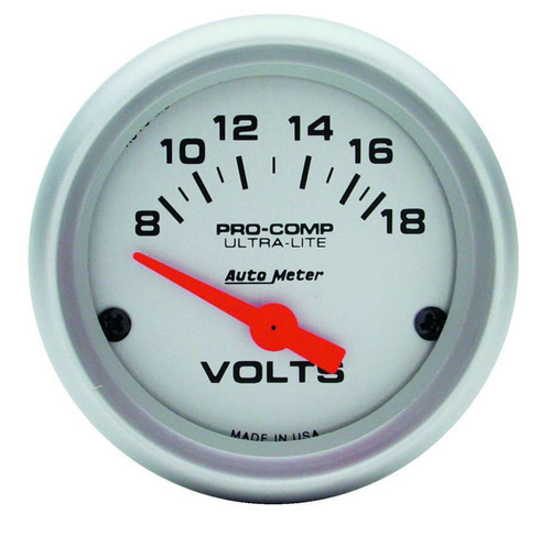 Autometer Ultra-Lite 52mm Short Sweep Electronice Voltage Gauge - 4391