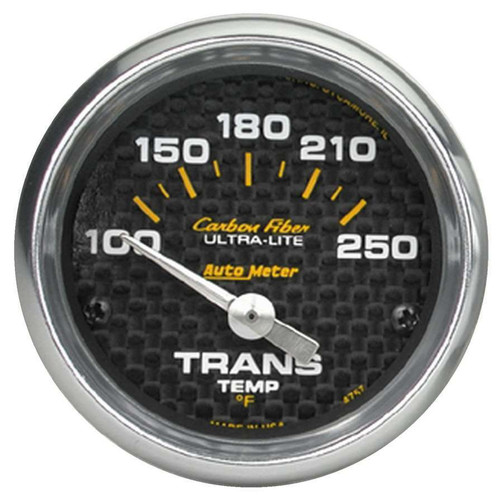 Autometer Carbon Fiber 52mm 100-250 Deg F Electronic Trans Temperature Gauge - 4757