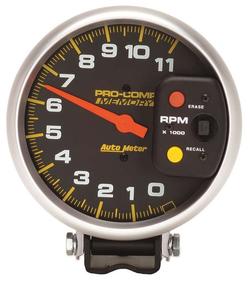 Autometer Pro-Comp 5in 0-11000 RPM Pedestal w/Peak Memory Tachometer - 6811