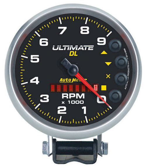 Autometer 5 inch Ultimate DL Playback Tachometer 9000 RPM - Black - 6896