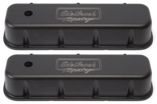 Edelbrock Valve Cover Victor Series Chevrolet 1965 and Later 396-502 V8 Tall Black - 41803
