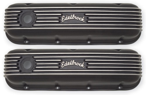 Edelbrock Valve Cover Classic Series Chevrolet 1965 and Later 396-502 V8 Black - 41853