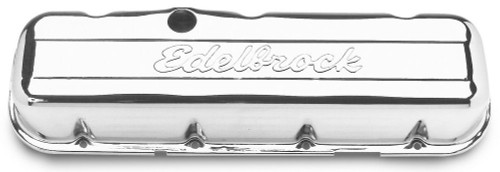 Edelbrock Valve Cover Signature Series Chevrolet 1965 and Later 396-502 V8 Low Chrome - 4480