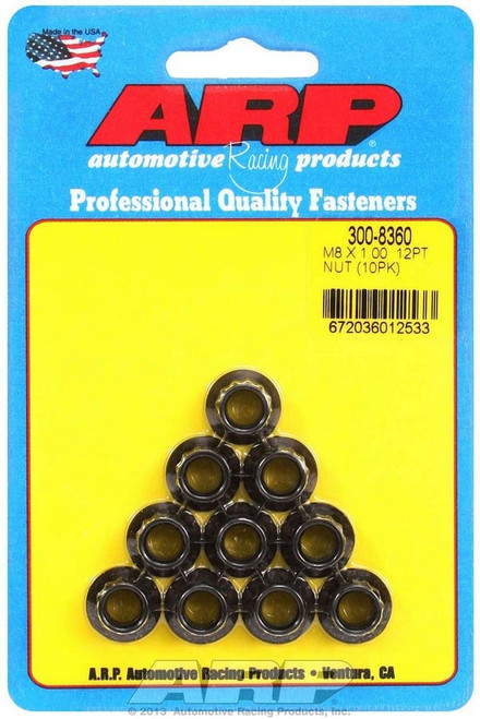 ARP M8 x 1.00 12pt Nut Kit (10 pack) - 300-8360