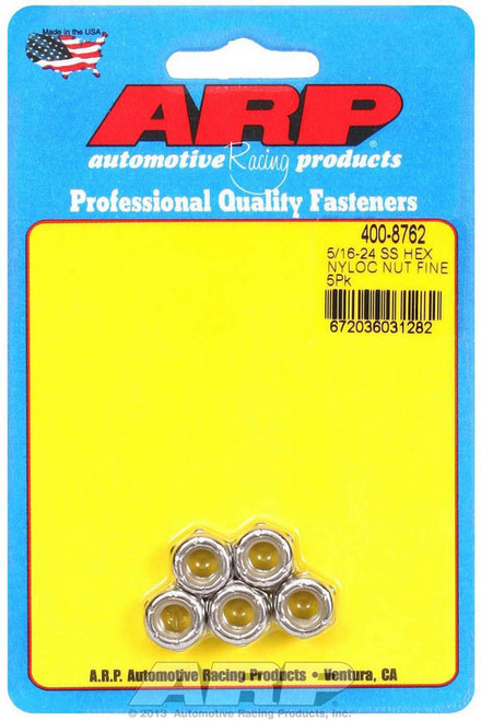 S/S 6pt. Fine Nyloc Nuts - 5/16-24 (5)