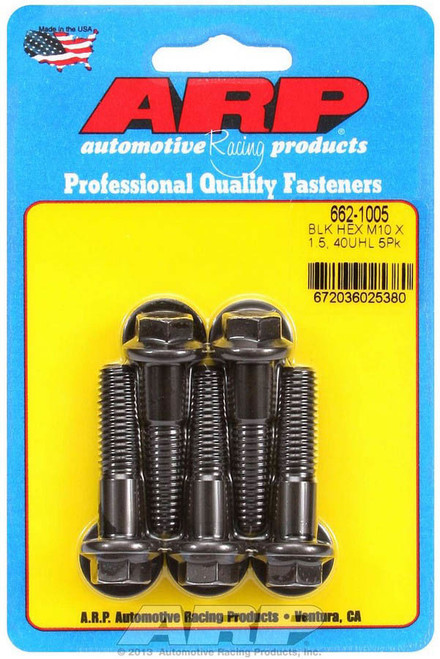 ARP M10 x 1.50 x 40 Hex Black Oxide Bolts (5/pkg) - 662-1005