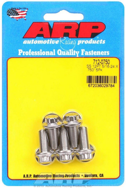 ARP 5/16-24 x .75in Lenght 12pt SS Bolts (5/pkg) - 712-0750