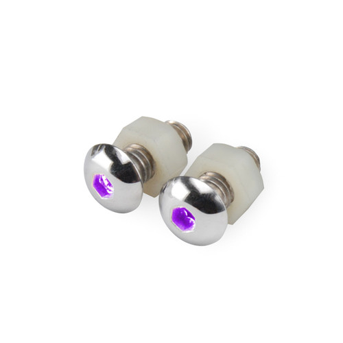 Lighted Button Head Bolt Pair Purple