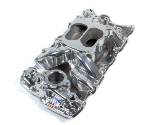 Edelbrock SBC Perf Air Gap Manifold Polished - 26011