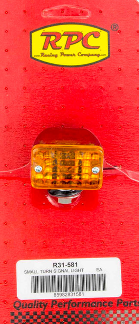 Small Chrome Turn Signal Single Filament Amber