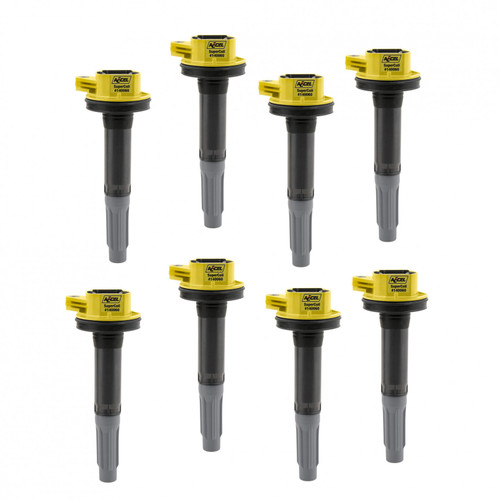 ACCEL Ignition Coils Super Coil Series 2011-2016 Ford 5.0L Coyote Engines, Yellow, 8-Pack (ACC-2140060-8)