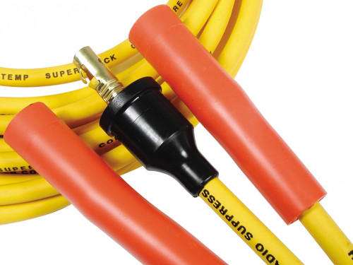ACCEL Spark Plug Wire Set - 8mm  Super Stock - Universal with Copper Core - Straight Boots - L4 - Yellow (ACC-24014)