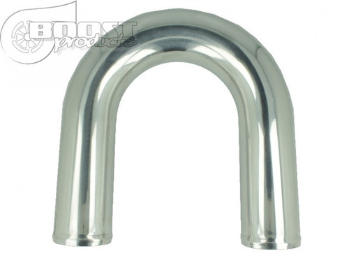 BOOST Products Aluminum Elbow 180 Degrees with 80mm (3-1/8") OD, Mandrel Bent, Polished (BOP-3102031880)