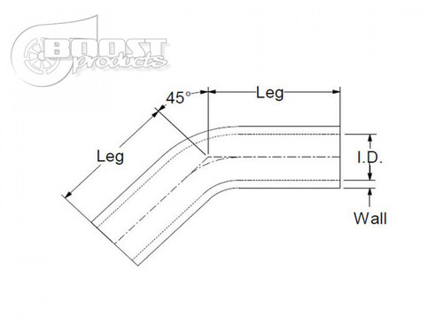 BOOST Products Silicone Elbow 45 Degrees, 22mm (7/8") ID, Black (BOP-3253000220)