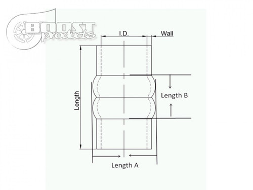 BOOST Products Silicone Coupler with Double Hump, 60mm (2-3/8") ID, Blue (BOP-3272200600)