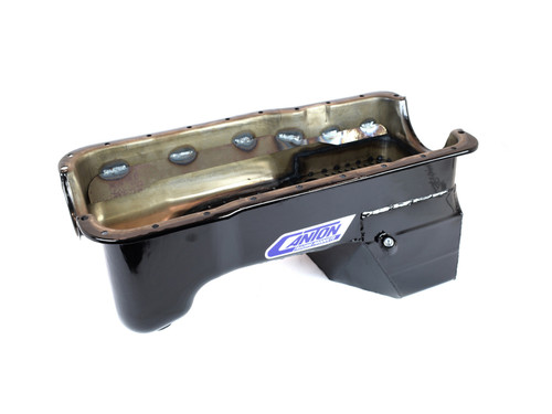 Canton 16-670 Oil Pan 351W Ford 66-77 Bronco Rear Sump Oil Pan Black Powder Coat (CRP-16-670)