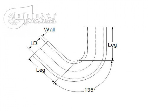 BOOST Products Silicone Elbow 135 Degrees, 89mm (3-1/2") ID, Blue (BOP-3275000890)