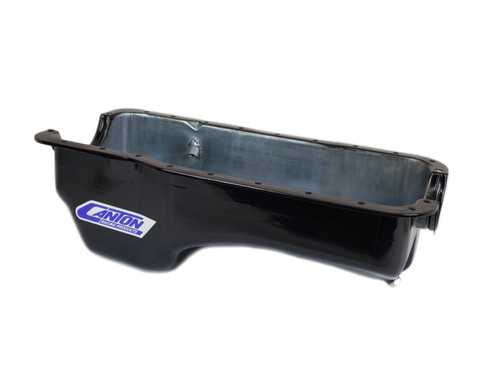 Canton 13-650BLK Oil Pan For Ford 351W Stock Appearing W/ Baffle & Drain Plugs (CRP-13-650BLK)