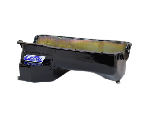 Canton 15-694BLK Oil Pan Ford 351W Fox Body Mustang Rear T Sump Road Race Pan (CRP-15-694BLK)